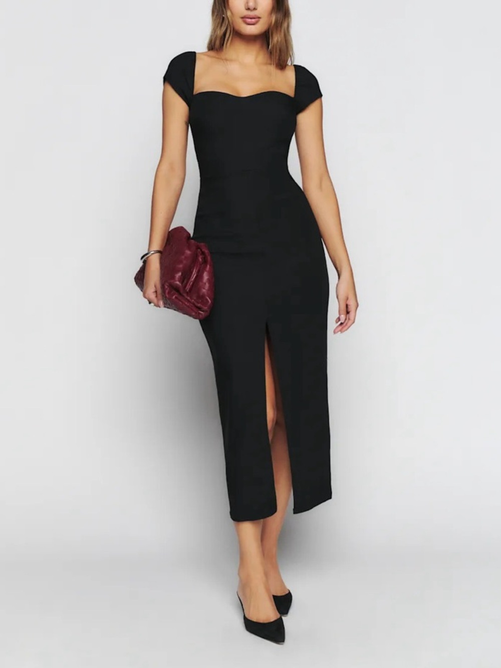 Reformation falcon knit midi dress